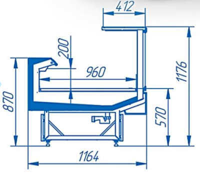 Витрина холодильная CRYSPI VENETO QUADRO SN 1250